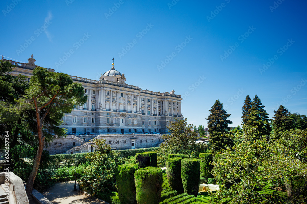 Garden The Royal Palace of Madrid or Palacio Real