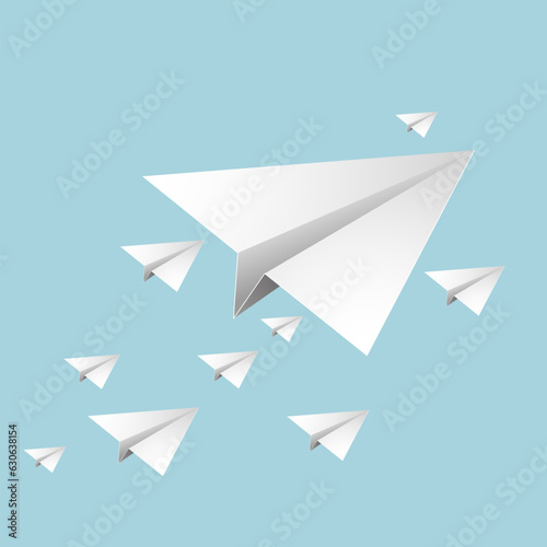 Free Download Paper airplanes designs Think differently, leadership, trends, creative solution and unique way concept. Be different. - GFXLoad