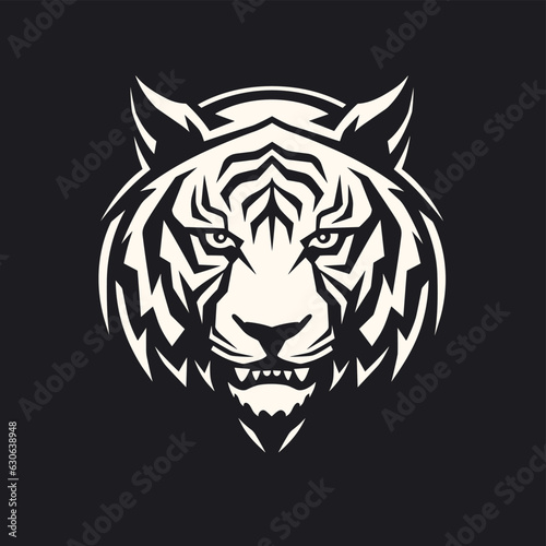 Tiger head illustration tattoo clip art template sticker t shirt design esport logo 