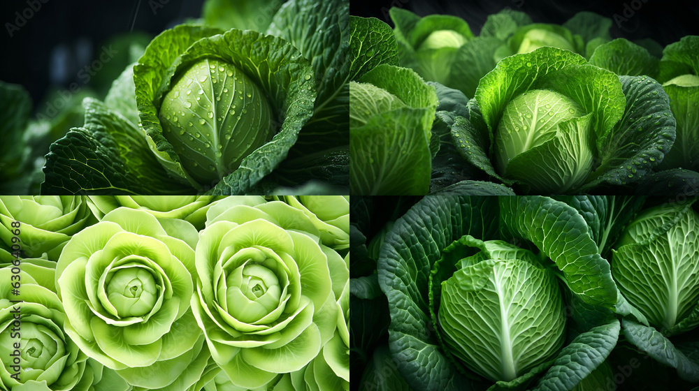Fototapeta premium cabbage in a greenhouse