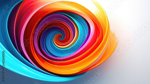 Swirl glass background 3d render illustration wallpaper background colorful