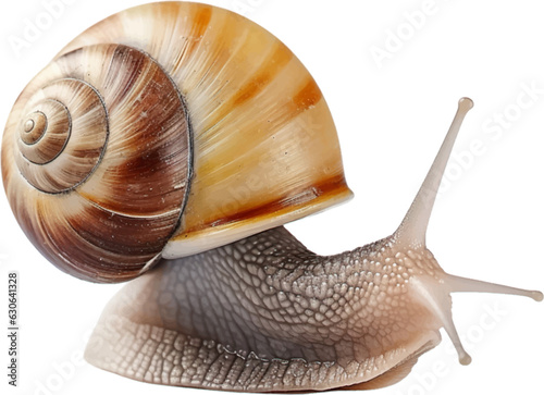 snail on a white background