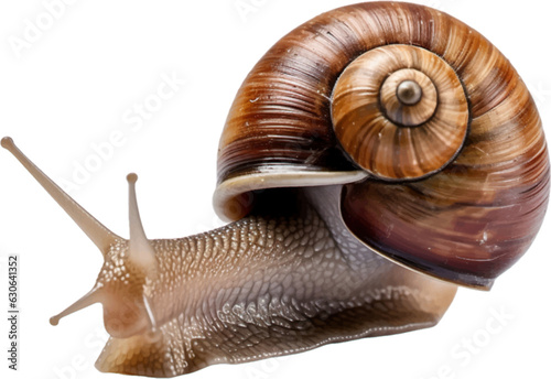 snail on a white background