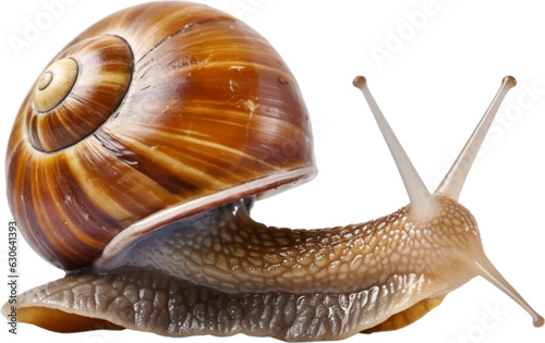 snail on a white background photo