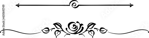 black and white set of delimiters for text, dividers