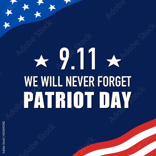 This illustration design is perfect for celebrating Patriot Day on September 11. It’s also suitable for graphic resources for social media content.