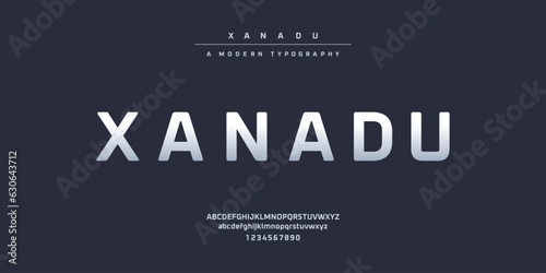 Xanadu Modern Typeface sans serif futuristic font