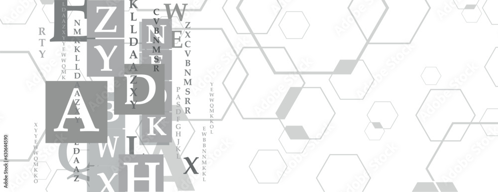 abstract background with alphabet	