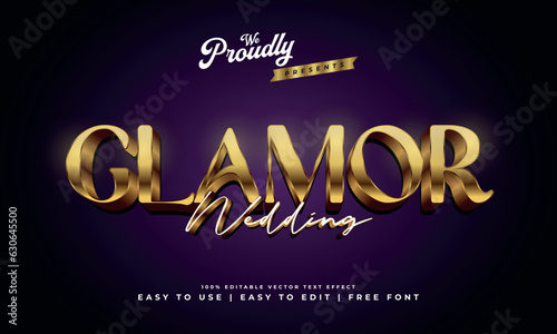 luxury glossy glowing shiny golden editable vector text effect