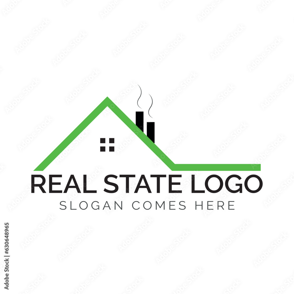 greenhouse,real state logo,modern home logo.simple home real estate
