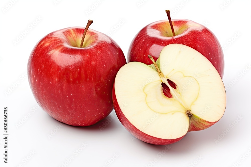 Ripe Apple Slice with Juicy Texture and Organic Nature Ripe Apple Slice with Juicy Texture and Organic Nature