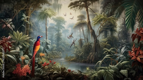 Fototapeta Naklejka Na Ścianę i Meble -  bird in the jungle