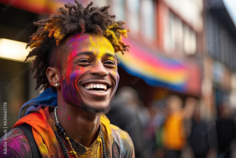 African black queer pride male LGBTQ pink proud