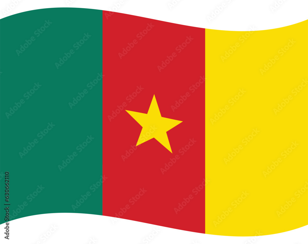 Flag of Cameroon. Cameroon flag. Cameroon flag wave Flag of Cameroon. Cameroon flag. Cameroon flag wave