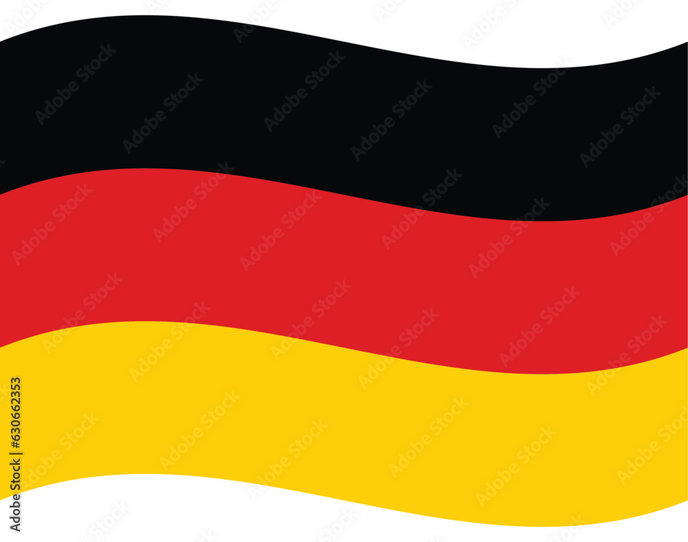 Naklejka premium German flag. Flag of Germany. Germany flag wave