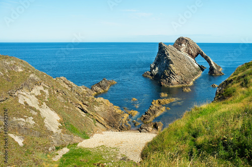 Bow Fiddle Rock near Portnockie in the north east of Scotland