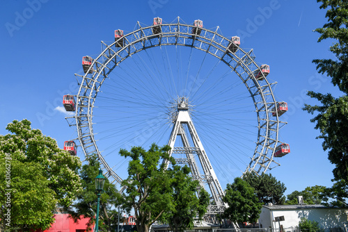 View at the Prater amusement park at Vienna on Austria