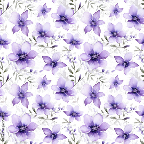 Seamless watercolor Textile floral flower texture patterns for fabric digital print. Generative AI