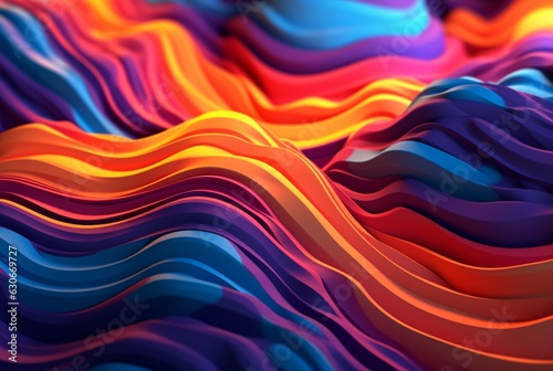 colorful 3d modern abstract background. generative ai