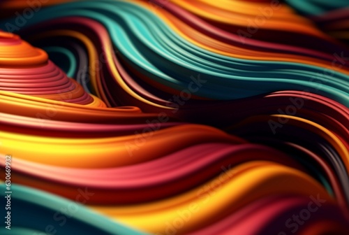colorful 3d modern abstract background. generative ai