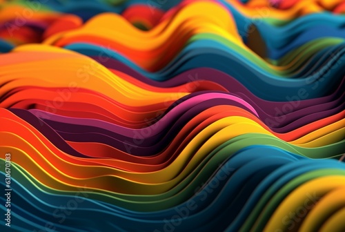 colorful 3d modern abstract background. generative ai