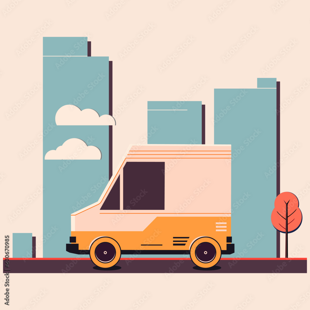 Delivery truck icon vector design