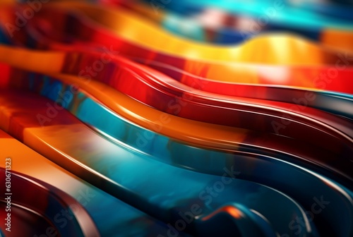colorful 3d modern abstract background. generative ai