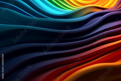 colorful 3d modern abstract background. generative ai