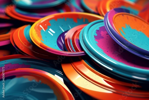 colorful 3d modern abstract background. generative ai