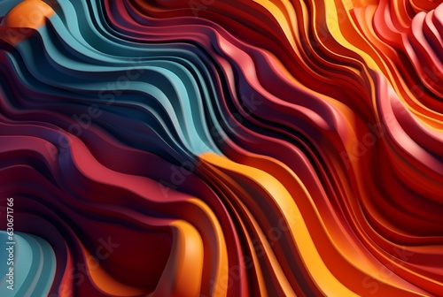 colorful 3d modern abstract background. generative ai