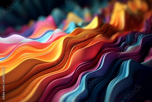 colorful 3d modern abstract background. generative ai