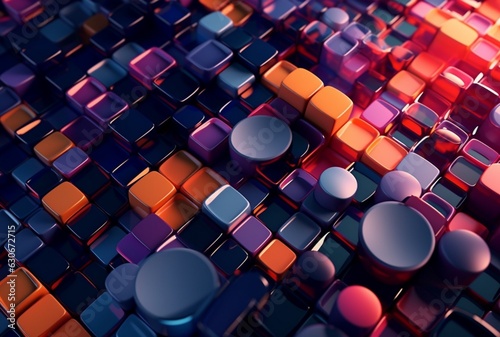 colorful 3d modern abstract background. generative ai