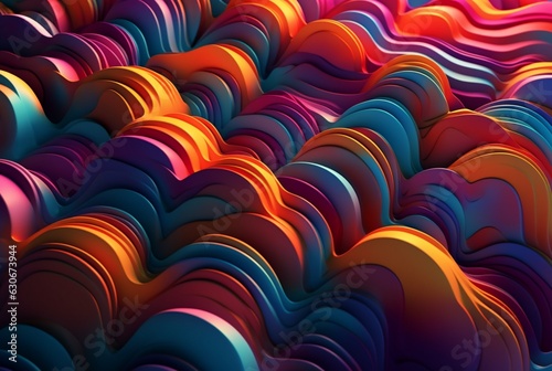 colorful 3d modern abstract background. generative ai