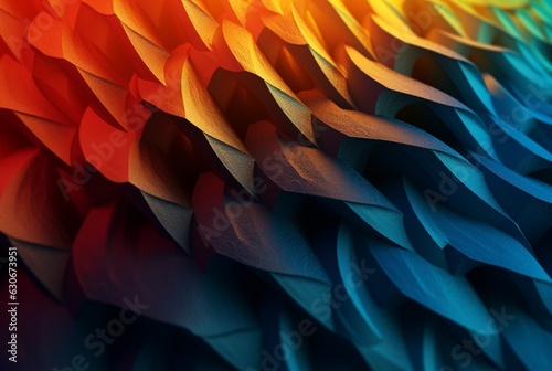 colorful 3d modern abstract background. generative ai