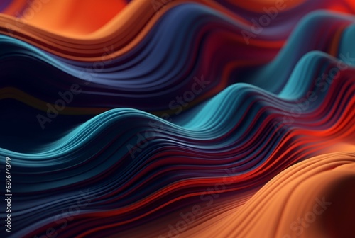 colorful 3d modern abstract background. generative ai