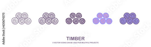 Wood log icon set. Firewood vector icon set. Lumber icons. vector illustration. Timber icon vector isolated on white background.
