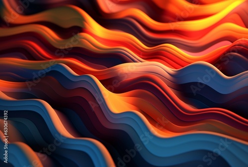 colorful 3d modern abstract background. generative ai