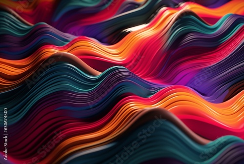 colorful 3d modern abstract background. generative ai