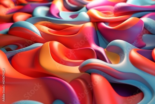 colorful 3d modern abstract background. generative ai