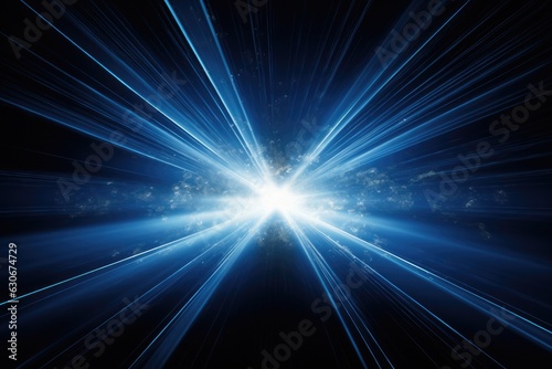 Abstract Lens flare light effects on black black background for design. Generative AI