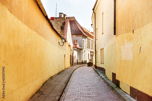 Narrow european street in vilnius