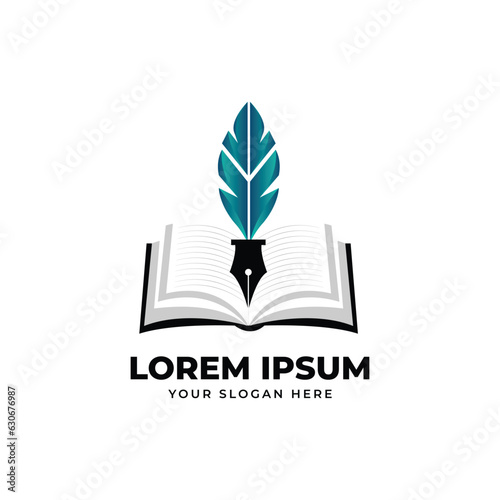 Education with pen Logo Template vector design 