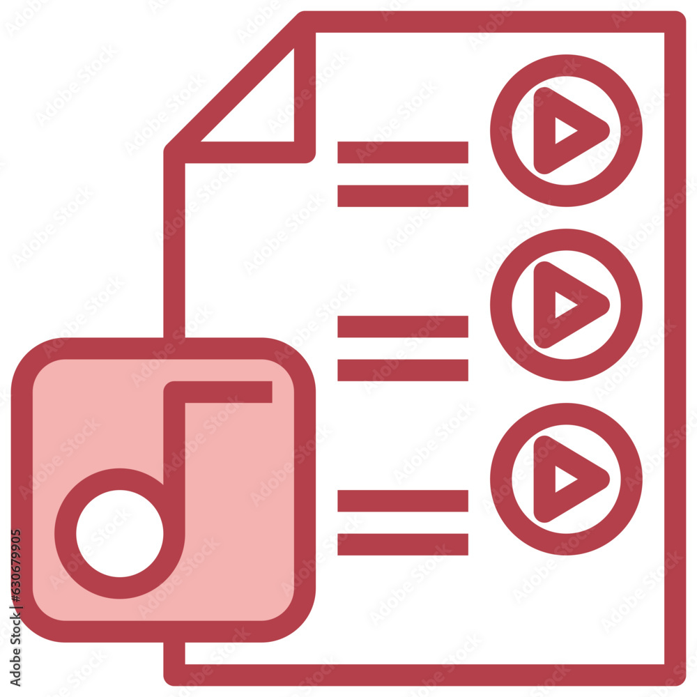 PLAYLIST line icon,linear,outline,graphic,illustration