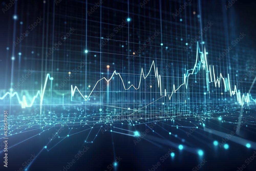 crypto graph chart with blue line and black background crypto graph chart with blue line and black background