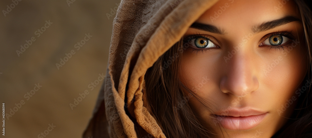 portrait of a beautiful woman with green eyes and brown hair portrait of a beautiful woman with green eyes and brown hair