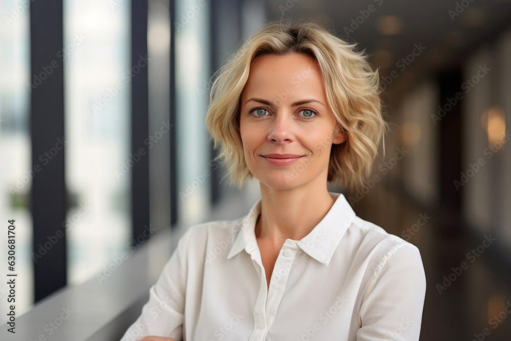 Authentic Caucasian Lady in Co-working Space Authentic Caucasian Lady in Co-working Space
