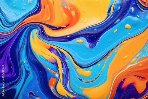 Abstract mixed colors paint flow background