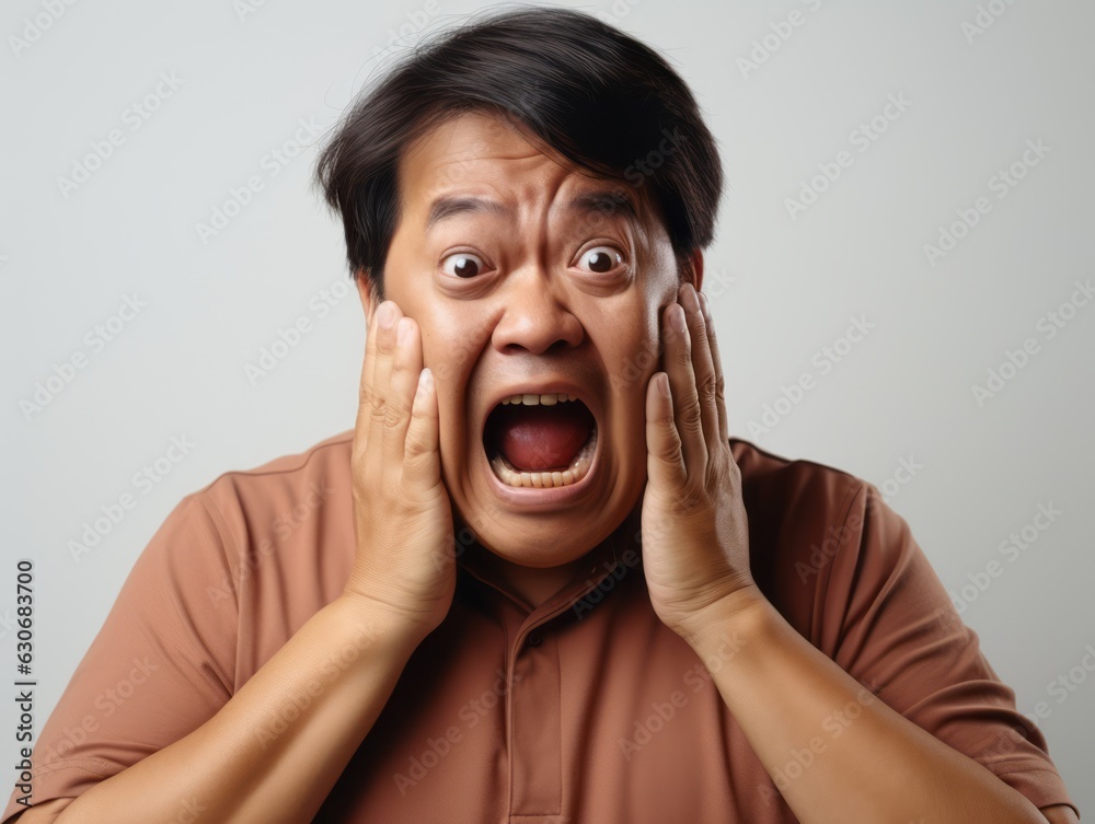 30 years old asian man in emotional dynamic pose 30 years old asian man in emotional dynamic pose