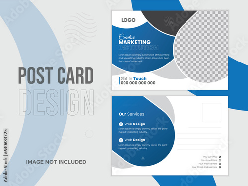 Business Postcard Design Vector.