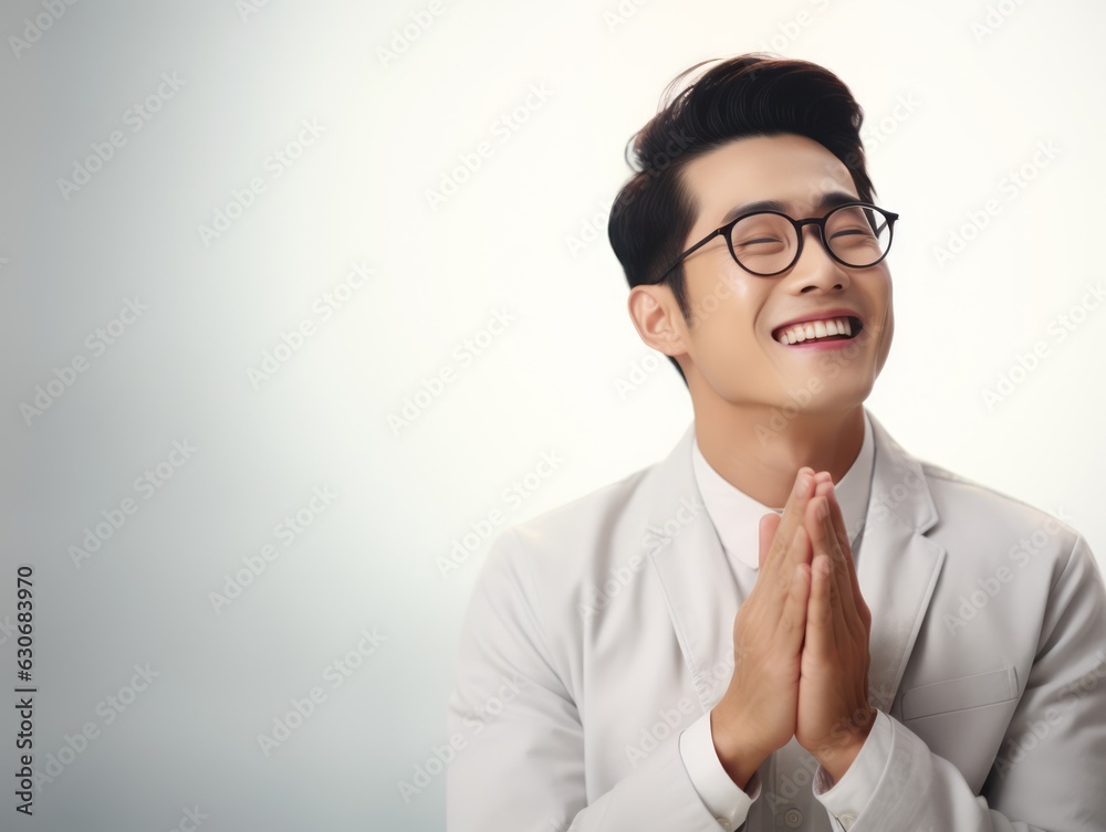 30 years old asian man in emotional dynamic pose 30 years old asian man in emotional dynamic pose